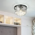 thumbnail image 2 of Golden Lighting Ciara 3-light Flush Mount in Matte Black, 2 of 7