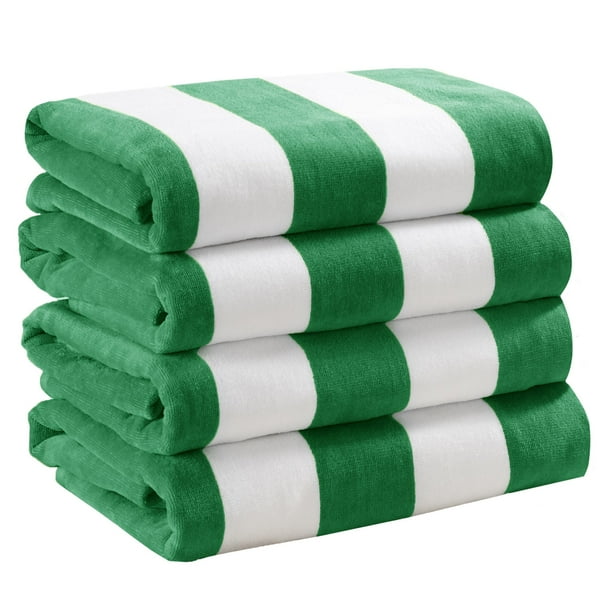 Great Bay Home Velour Cabana 4Pack Beach Towel