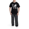 thumbnail image 5 of CafePress - Love Hockey Men's Dark Pajamas - Men's Dark Loose Fit Cotton Pajama Set, 5 of 7