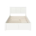 thumbnail image 5 of Madison Platform Bed with Flat Panel Foot Board and Twin Size Urban Trundle Bed in White, Twin, 5 of 7