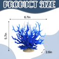thumbnail image 2 of BESTSKY 2Pcs Turtle Tank Accessories,PVC Aquarium Plants,Artificial Coral Fish Tank Decorations,Landscaping Decorations Aquarium Accessories,Blue and Purple, 2 of 7