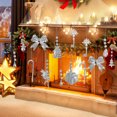 thumbnail image 3 of 11 piezas de copos de nieve de acrílico transparente para Navidad, adornos colgantes, juego de decoraciones de copos de nieve para árboles de Navidad, regalos de fiesta de Año Nuevo Akmoler, 3 of 8