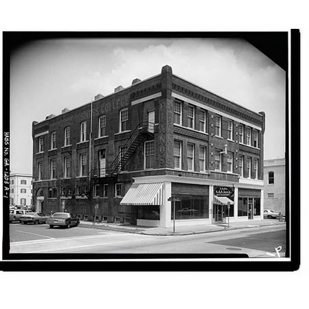 Historic Print, Savannah Historic District, Whitfield Building, 121-125 Whitaker Street, Savannah, Chatham County, GA, 18" x 24"