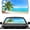 Palm Tree, variant on Sunshade for Windshield with Tropical Palm Tree Design- UV Protection& Heat Blocking Sunshade for Sedan SUV | Keep Cool in Summer Beach Vacation Style (Sunset, S)
