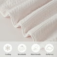 thumbnail image 3 of Amelie Home Twin Waffle Cooling Comforter – Reversible Lightweight Blanket for Hot Sleepers, Beige 68"x90", 3 of 5