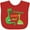 Red, variant on Inktastic My Grammie Loves Me Grandson Dinosaur Boys Baby Bib
