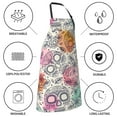 thumbnail image 6 of Bingfone Skull And Flowers Apron Gifts For Men, Women Professional Grade Chef Apron For Kitchen,Bbq & Grill, 6 of 8