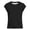 Black, variant on Girls Short Sleeve T-Shirts Kids Summer Crewneck Curve Hem Tunic Tops Soft Tees 5-14 Years