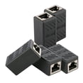 thumbnail image 1 of 5 Pcs Câble Ethernet en Ligne Blindé RJ45 Coupleur Femelle à Femelle (Noir), 1 of 4