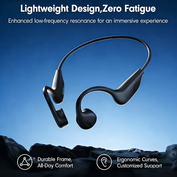 2026wireless bone conduction headphones with a battery life of up to 10 hours, stable signal, and clear sound quality. The headset adopts a neck strap design and is equipped with surround sound techn