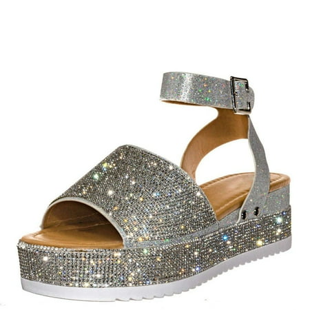 

Fashion Women Ankle Strap Summer Slide Sandals Platforms Wedges Shose