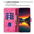 thumbnail image 5 of Compatible with iPhone 13 Pro Case Wallet Case with Kickstand Credit Card Holder Slot,Cute Cat & Love Heart Embossed Cover,Magnetic Closure Wrist Strap Luxury PU Leather Case,Rose, 5 of 10