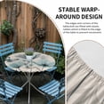 thumbnail image 4 of Turquoise Floral Round Fitted Tablecloth with Elastic Edge, Waterproof Table Cloth Table Cover for 36"-44" Tables, Spring Pastoral Flowers Butterfly Beige Tablecloths for Dining Picnic Indoor Outdoor, 4 of 9