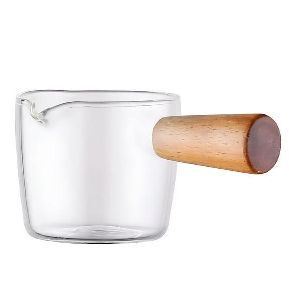 ACDANC Mini Multi-functional Milk Pan,Glass Seasoning Dish Sauce Vinegar Plate Gravy Boats With Handle