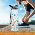 thumbnail image 6 of Claws Print Sports Water Bottle Portable Travel Mug 32oz BPA Free Leak Proof Straw Transparent Tritan for Gym Yoga Cycling Camping, 6 of 7