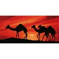 thumbnail image 3 of Dahlke, Izabella 18x11 Black Modern Framed Museum Art Print Titled - Walking Camels II, 3 of 5