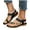 Black, variant on Women's Rhinestone Flower Thong Sandals Lightweight Low Wedge Flip Flops Retro Bohemian Flat Slides with Elastic Ankle Strap Black Size 7