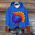 thumbnail image 2 of Women's Thanksgiving Hoodies Cute Turkey Graphic Pullover Sweatshirt Trendy Casual Long Sleeve Holiday Tops, 2 of 7