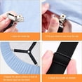 thumbnail image 4 of Sujetadores de sábanas de lujo, correas elásticas con diseño triangular para un ajuste perfecto, sistema de sujeción de plástico para sábanas seguras, elástico ajustable que se adapta a todos los, 4 of 5