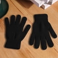 thumbnail image 3 of CYSFASHION Christmas Gifts Warm Gloves for Women Warm Soft Knit Fleece Liner Unisex Thermal Gloves Black, 3 of 3