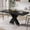 Black, variant on 47.25 - 63 in. Dining Table, Cross Metal Base, Seats 6 - Ideal for Restaurants, Simple Assembly