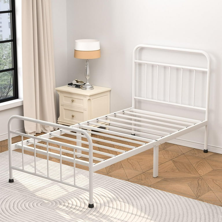 Mainstays Ardent Twin Metal Spindle Bed White, Adult, with