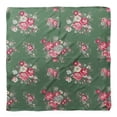 thumbnail image 4 of Bimba Green Leaves & Begonia Floral Printed Pure Silk Scarf Neck Wrap Summer Hair Bandanas For Women 40 x 80 Inches, 4 of 6