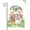 bunny basket flag, variant on Happy Passover Garden Flag Jewish Festival Pesach Yard Flags Hebrew Letter Moses Red Sea Seasonal Porch House Banner Durable Polyester Religious Holiday Gift for Jewish Family 12 x 18 Inch