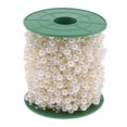 thumbnail image 1 of Decoración del banquete de boda de la cuerda de la guirnalda de la cadena del grano de la perla artificial de 60 metros Blanco Zulema Perlas de alambre de perlas artificiales, 1 of 8