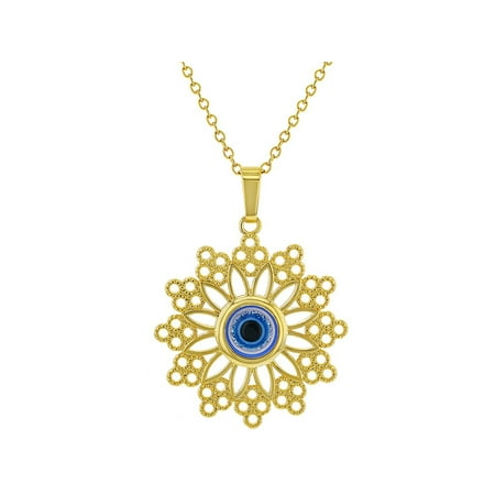 In Season Jewelry - 18k Gold Plated Blue Greek Evil Eye Protection ...