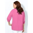 thumbnail image 2 of Catherines Women's Plus Size Petite Light And Airy Y-Neck Blouse, 2 of 3