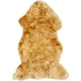 thumbnail image 4 of SAFAVIEH Sheep Skin Tiana Sheep Skin Area Rug, Champagne/Copper Brown, 3' x 5' Specialty, 4 of 5