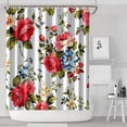 thumbnail image 2 of Waterproof Pioneer Shower Curtain 84x72 Inch Polyester Unique Colorful Floral Shower Curtain for Bathroom Hotel Home Decor with 12 Plastic Hooks, 2 of 5