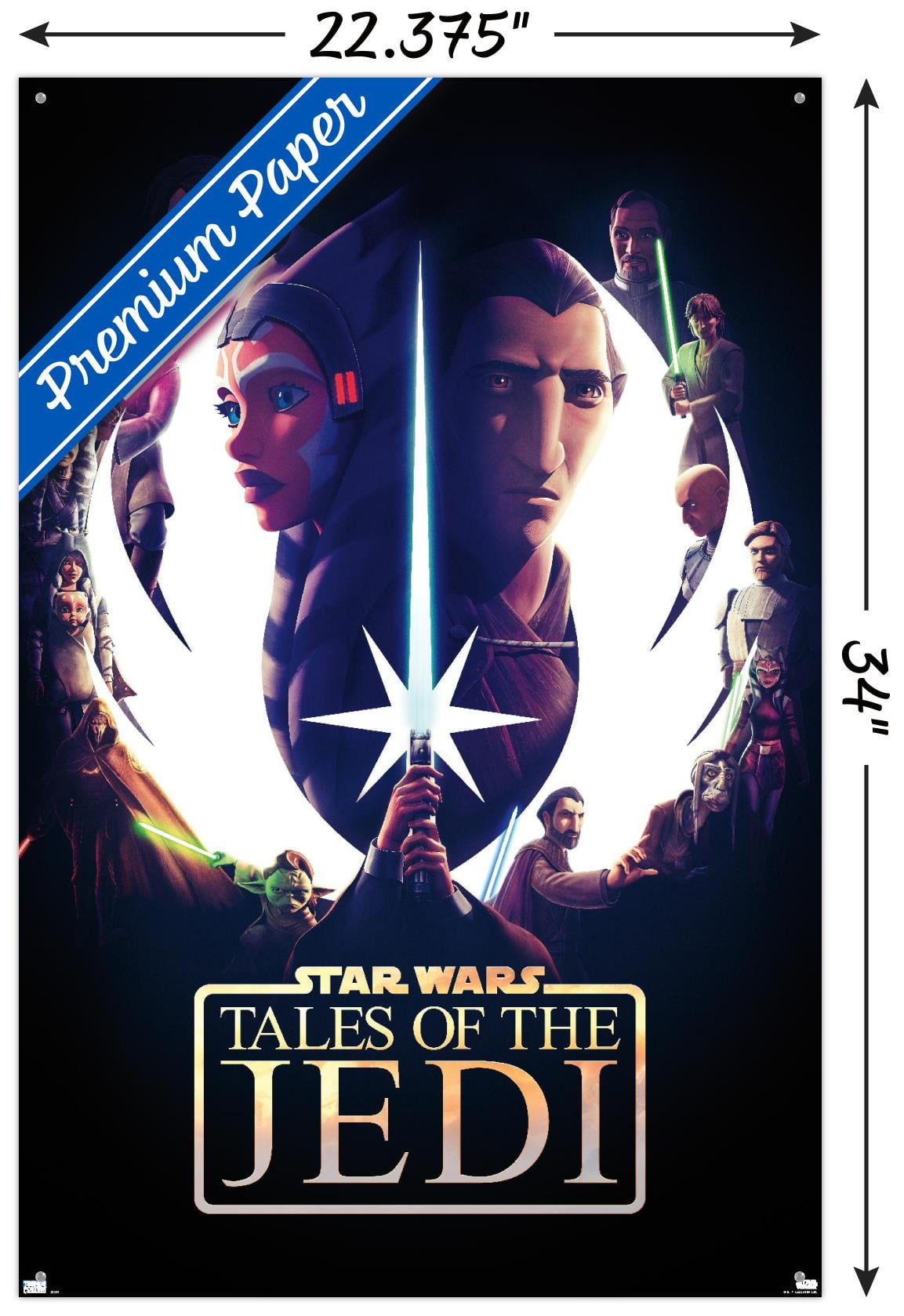 Star Wars: Tales of the Jedi - One Sheet Wall Poster with Pushpins, 22.375" x 34"