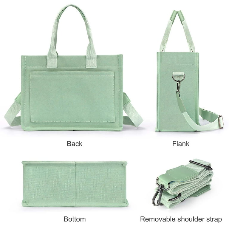 CORIOS Canvas Schoudertas Heren Handtas Grote Top Handvat Tas Tote Bag Casual Crossbody Messenger Bag voor School Werk Winkelen Reizen Casual Dagelijkse Satchel Tas, Zwart, L, Vintage