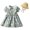 B, variant on MXIEZI 3 Months - 4 Years Toddler Baby Girls Summer Cotton Dresses Lapel Buttons Sundress Infant Bubble Sleeve Sweet Dresses with Sun Hat
