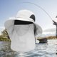 thumbnail image 1 of Sombrero de pescador Yinane de ala ancha gris claro para protección solar, 1 of 8