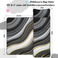 thumbnail image 5 of Black and Gold Marble Pattern Teens Toddler Nap Mat with Pillow, Sleeping Mat Bag for Preschool Daycare 59"x22", 5 of 6