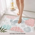 thumbnail image 6 of Teal Red Crab Coastal Doormat Outdoor Entrance 24"x36", Summer Coral Nautical Absorb Moisture Dirt Door Mats, Non-Slip Rubber Backing Floor Mats Indoor, Low-Profile Front Door Rugs, 6 of 9