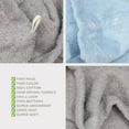 thumbnail image 5 of American Soft Linen 100% Cotton Turkish Hair Drying Towels, 2 Piece Quick Drying Hair Turban Towel Wrap, Rockridge-Sky Blue, 5 of 6