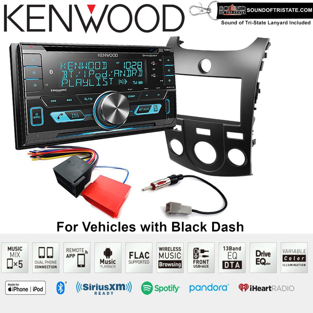 Kenwood DPX503BT CD Receiver with Bluetooth Install Kit Fits 11-13 Kia