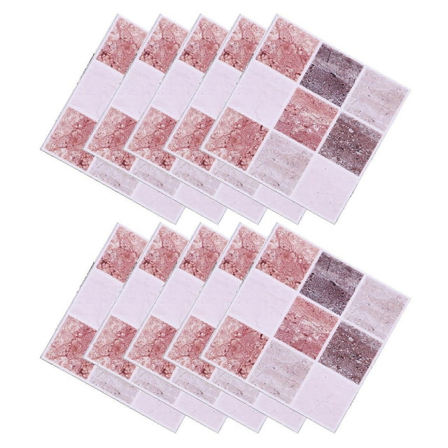 Tile Sticker Imitation Marble Wall Decals for Decoration 18Pcs Set