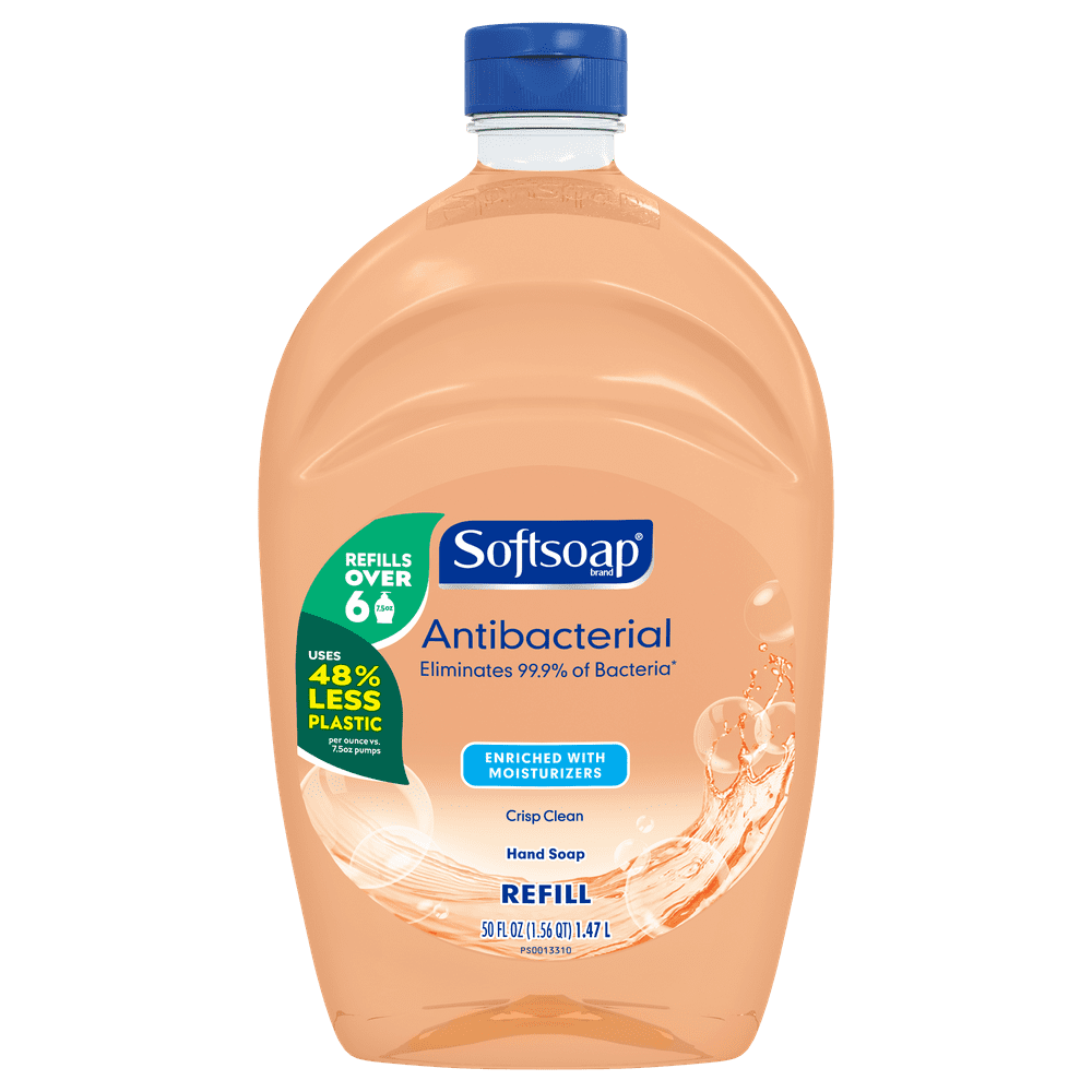 Softsoap Antibacterial Liquid Hand Soap Refill, Crisp Clean 50Oz