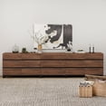 thumbnail image 2 of WAMPAT 3-in-1 Modern Wood Dresser, 15 Drawers & Metal Base, Closet Storage Organizer for Bedroom,Brown, 2 of 13