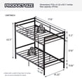 thumbnail image 5 of Leumius Metal Bunk Bed Twin Over Twin, Heavy Duty Bunk with High Guardrail and Safety Entrance Design, Under-Bed Storage Space, Easy Assembly, Noise Free,Black, 5 of 12