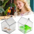 thumbnail image 2 of Pull-Out External Parrot Feeder, Multifunction Bird Bath/Bowl/House, Bird Cage Accessories for Lovebirds, Finches, Parakeets, Mannikin, 2 of 5