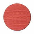 thumbnail image 1 of Moroccan Mouse Pad for Computers, Repetitive Dots Arrangement Leaves Inspired Vibrant Tones Illustration, Round Non-Slip Thick Rubber Modern Mousepad, 8" Round, Vermilion and White, by Ambesonne, 1 of 2