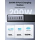 thumbnail image 2 of Estación de carga UGREEN Bloque de cargador USB C GaN de 200 W y 8 puertos, 2 of 8