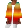 thumbnail image 2 of Lightweight Cardigans for Women Trendy Gradient Color Open Front Casual Summer Fall Long Sleeve Outwear Sun-protection (S, Multicolor), 2 of 5