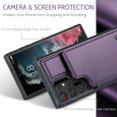 thumbnail image 2 of Mantto Case for Samsung Galaxy S22 Ultra with Card Holder, Retro PU Leather RFID Blocking Credit Card Slots Double Magnetic Clasp Flip Kickstand Shockproof Phone Cover for Galaxy S22 Ultra,Purple, 2 of 9